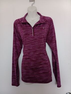 Old Navy Purple Space-Dye Quarter-Zip Pullover